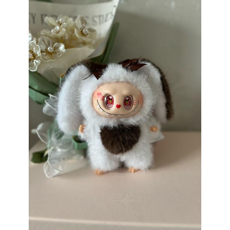 Cute Cute Vinyl Pull Bunny Plush Toy Doll Bunny Bag Pendant Doll