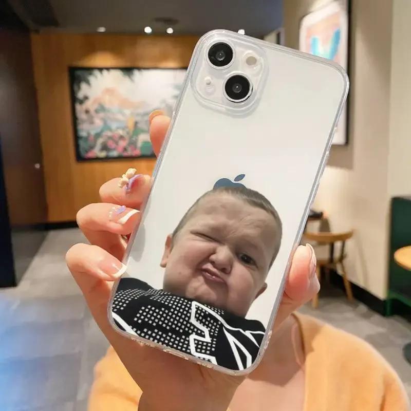 Funny Babaite Hasbulla Phone Case for iPhone 16 15 14 13 12 11 Pro Max Mini SE 7 8 Plus Fundas Cute Transparent Phone Soft Cover