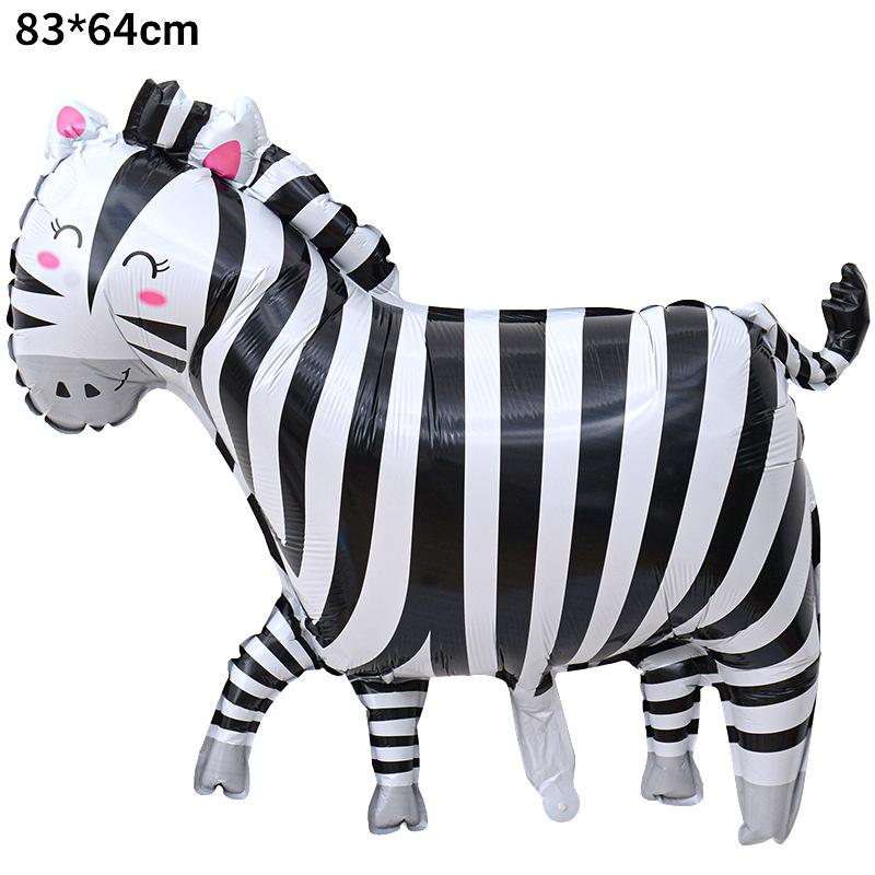 Animal Aluminum Film Balloon Leopard Sitting Giraffe Lion Crocodile Zebra Arrangement Party Decorative Balloon