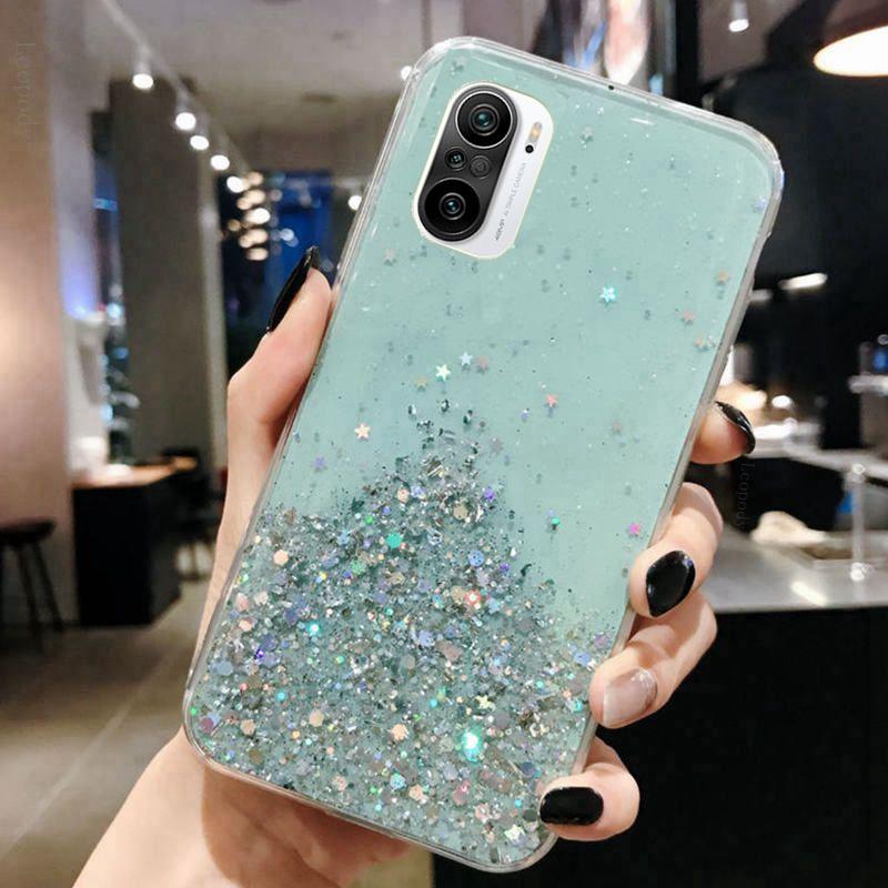 Luxury Bling Glitter Phone Case for Xiaomi Poco F3 Soft Case Full Cover For POCO F 3 5G 5 G Cases Back Cover Global Version