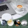 White Drink Coasters, Set of 6 Silicone Coasters, Coffee Table Coasters, Coasters for Home Office Coffee Bar Tables