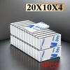Aimant Néodyme Bloc Super Puissant 20x10x4-5mm Avec adhésif double-face Aimant N35 Aimants Magnétiques Permanents Forts