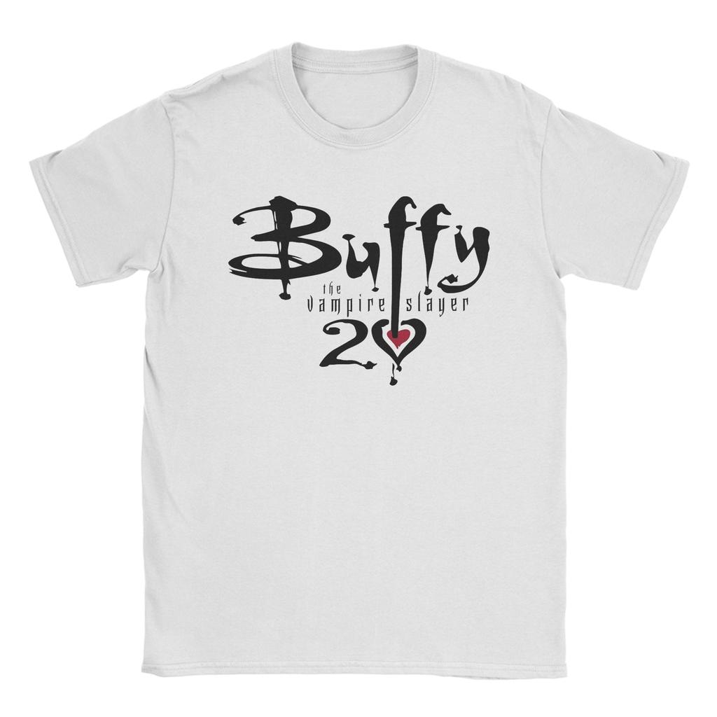 Buffy the Vampire Slayer Collage  T Shirts Men Women's Cotton Novelty T-Shirt Round Neck  Tees Short Sleeve Clothing Plus Size