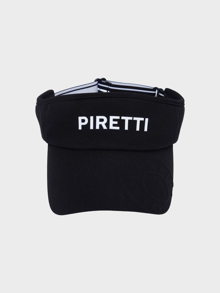 PIRETTI (Unisex) Hot Stamped Logo Brim Banding Visor_Black