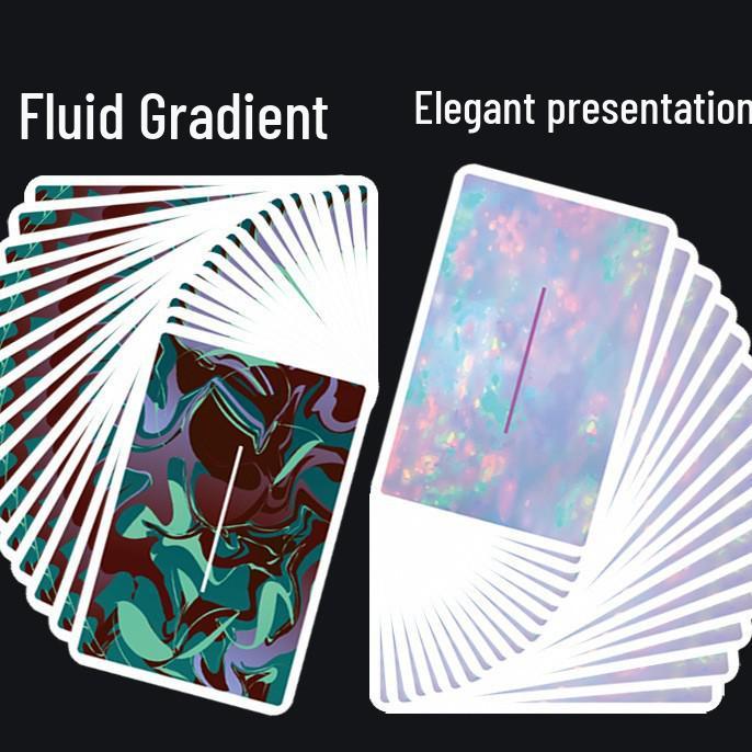 Carte da Gioco Ombra Fluente: Carte di Carta Spessa per Giochi da Tavolo Texas Hold'em, Dou Dizhu e Magic Flourish