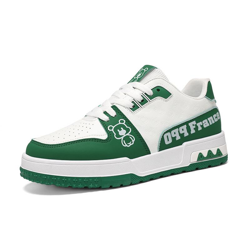 Men's Summer Breathable White Trendy Korean-Style Thick-Soled Casual Sports Shoes