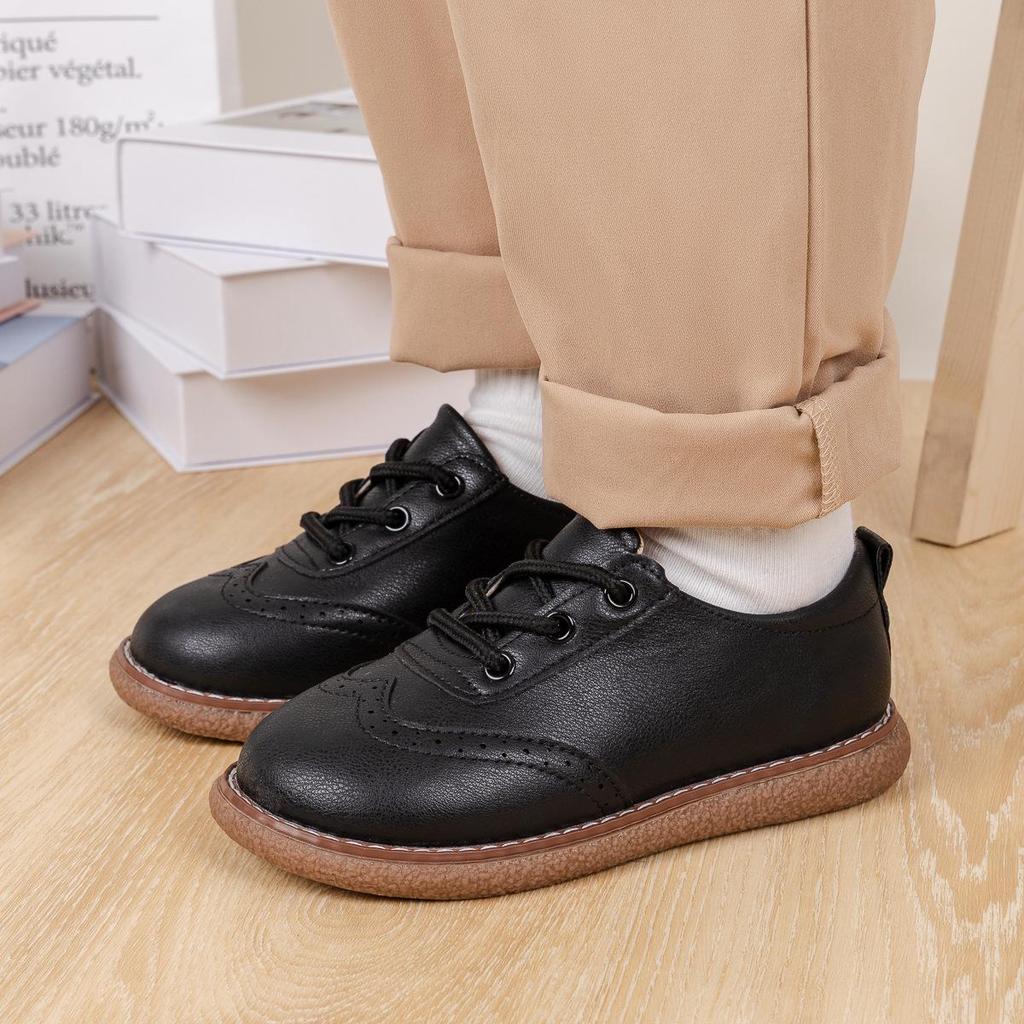 25. Jubiläum Rutschfeste Schnürschuhe mit weicher Sohle aus Leder für Jungen & Mädchen