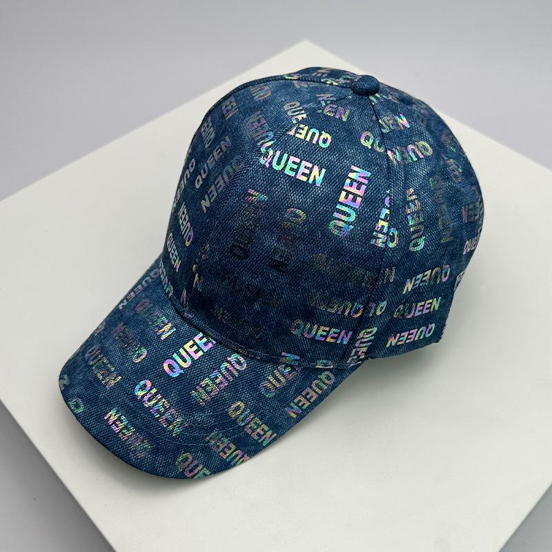 

New Trend Korean Fashion Men Women Blue Jean Baseball Hats Sunshade Comfortable Versatile Unisex Printing Retro American Letter 52-60cm
