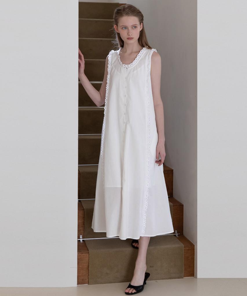 J Mark New York Sleeveless Lace Dress - White