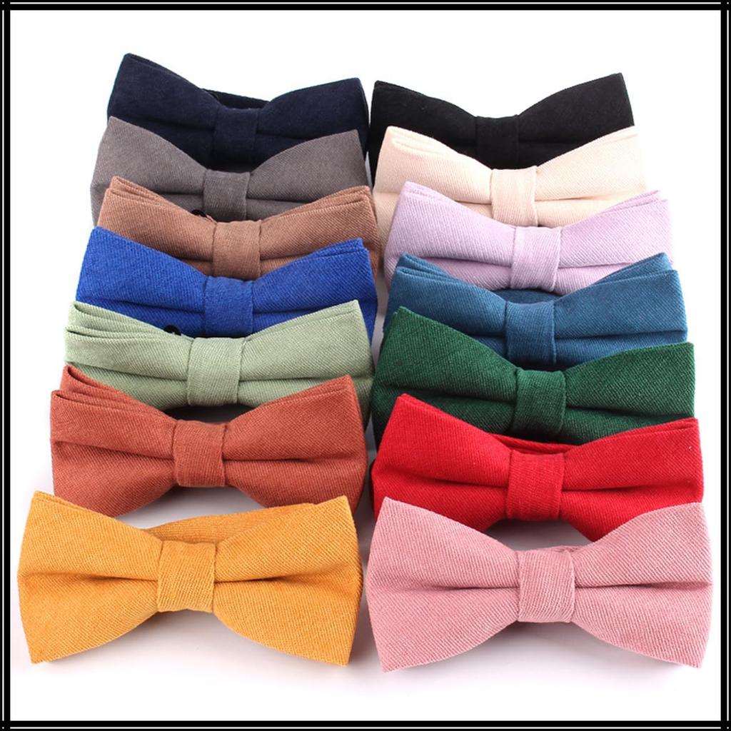 [White Fang] Velvet Bow Tie, Event, Stylish, Fashionable, Men's & Women's, NC090 (Khaki)
