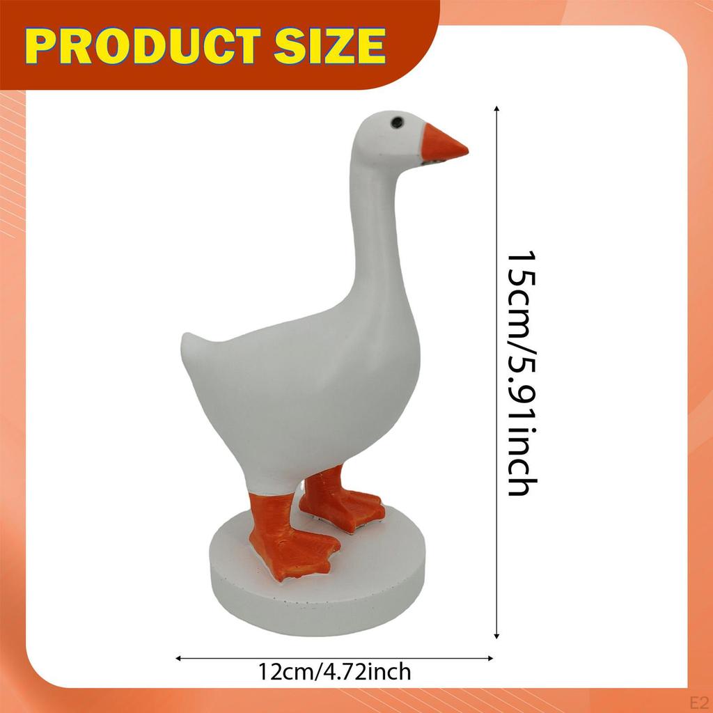 Duck Key Holder Statue Hanger Resin Animal Hanging Rack Cute Figurine Ornament Stable Flat
