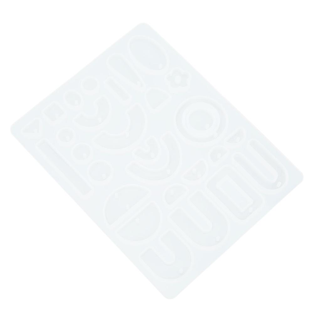 Silikon Ohrringform Hohe Elastizität DIY Produktion Wiederverwendbare Harz Ohrringform mit Aufhängeloch zur Herstellung von Ohrringen