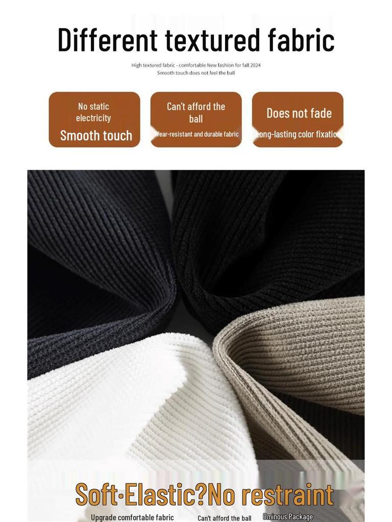 Women's Narrow and Wide-Leg Chenille Sweatpants, Fleece-Lined for Autumn/Winter 2024, Straight-Leg Casual Design.