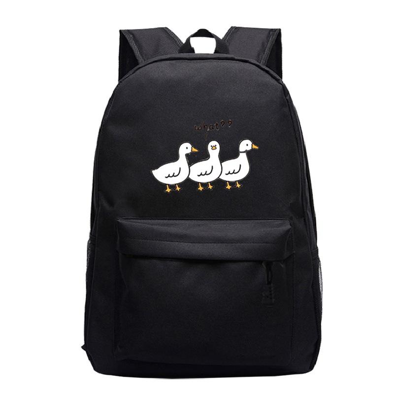 Primary And Secondary School Students Schoolbag Goose Personalized Printing Youth Leisure Simple Backpack Large Capacity