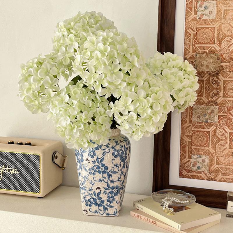 Artificial Flowers Silk Hydrangea Fake Flower Wedding Bridal Bouquet Arrangement Home Christmas Decor Hortensia Artificiales