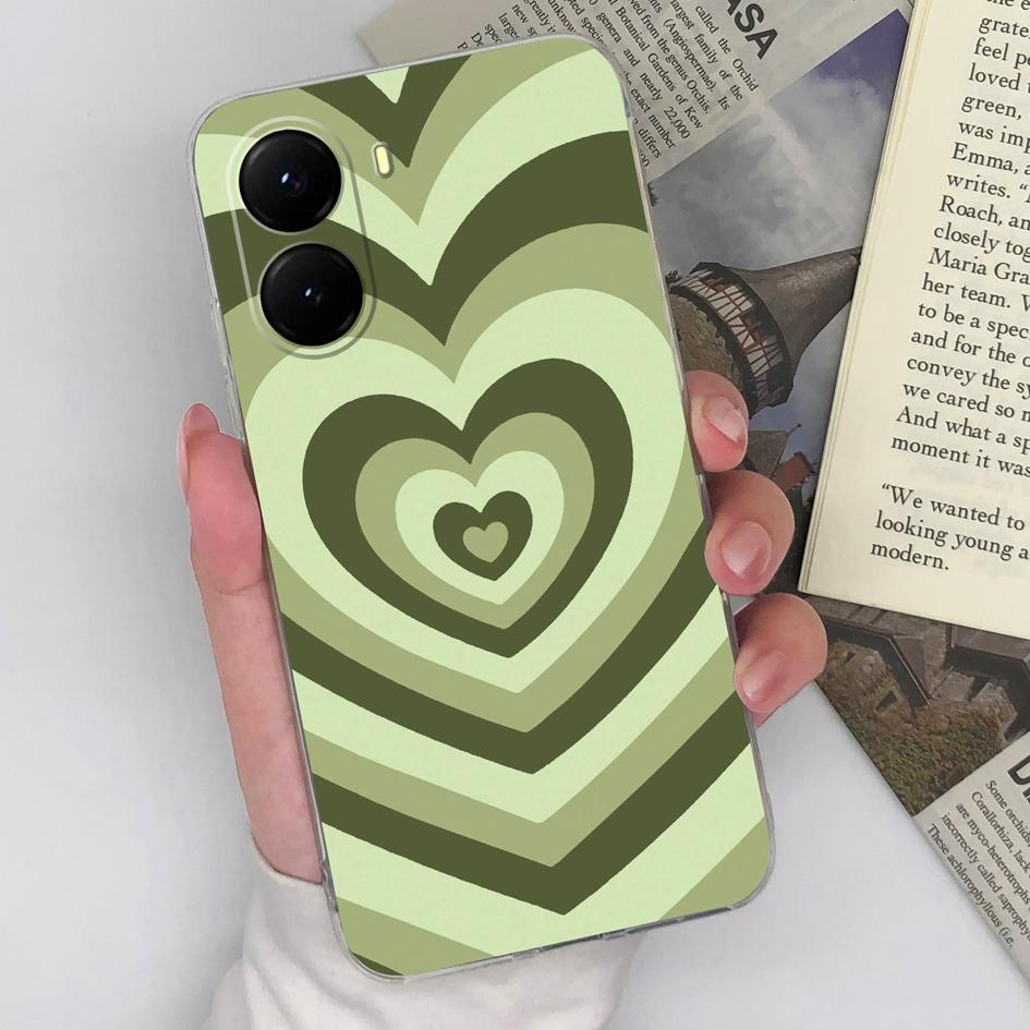 Phone Case For Xaimo Poco X7 X6 X5 X4 X3 M5 M6 M7 F3 F4 14T 15 Pro Plus Pretty Love Heart Pattern Clear Soft Silicone Protective Shell For Xiaomi Capa