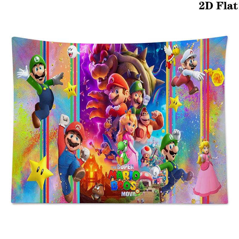 Mario Wall Tapestry Aesthetic Wall Hanging Printed Fabric Blanket Decorative Tapestries for Bedroom Living Room Home Decor