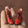 Mini Leather Doll Shoes 1 Pair 4*1.5cm for OB22 OB24 1/6 Licca Dolls Clothing Matching Dress Up Accessories