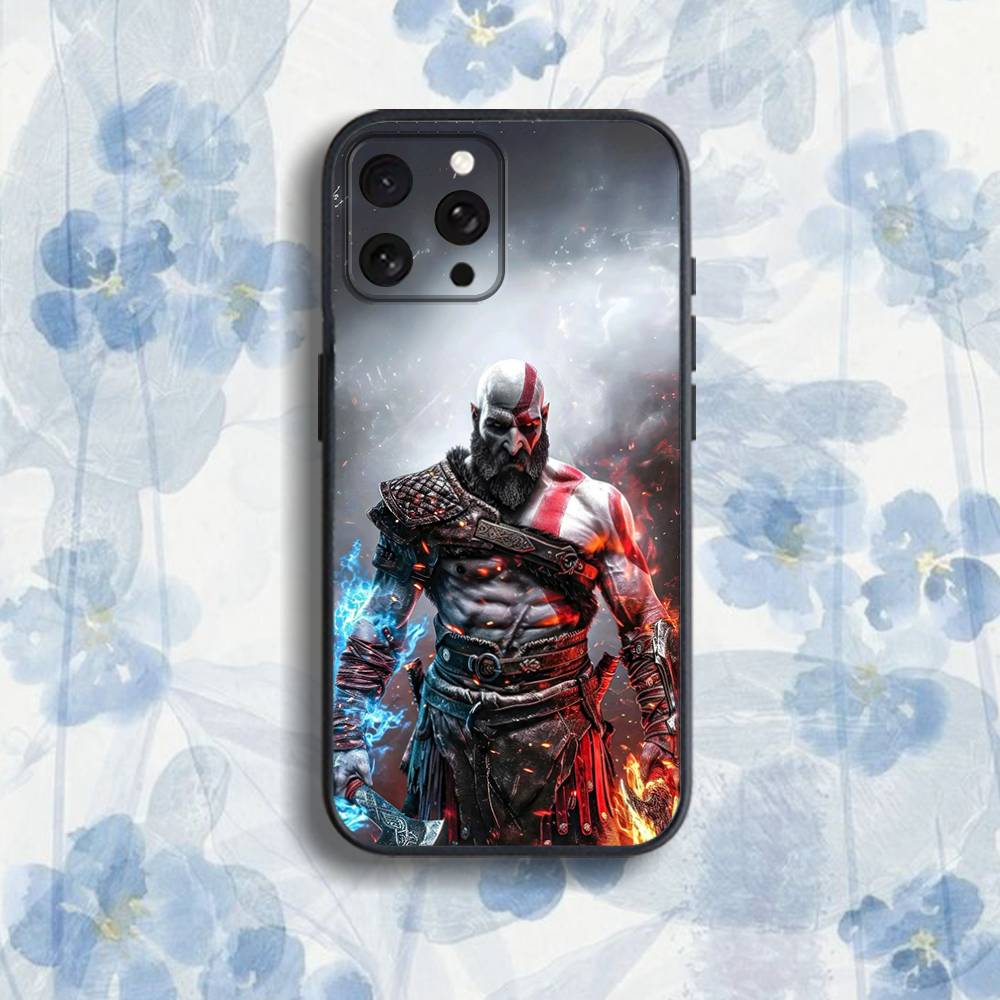 Game God of W-War Phone Case For iPhone 17,16,15,14,13,12,Pro,Max,Plus,E,SE4,Air,Mini Black Soft Box