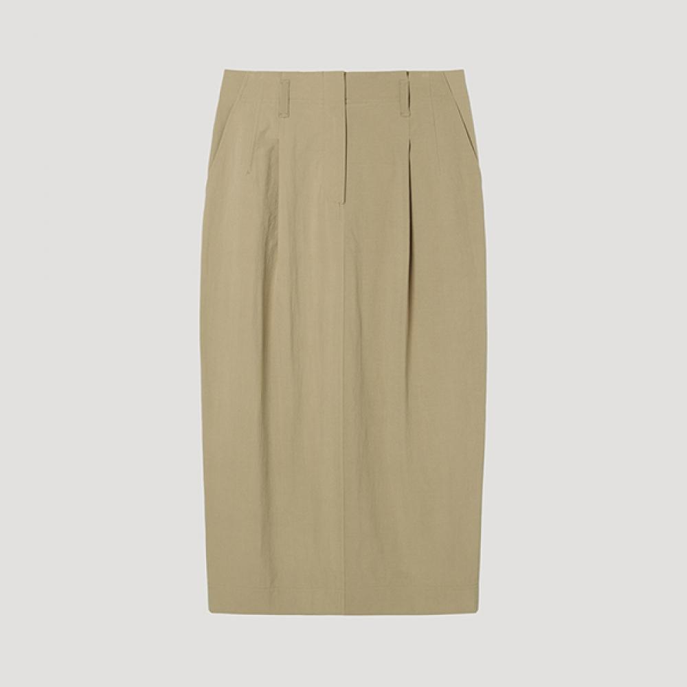 

[SHe S miSS] One Tuck Back Slit H Line Long Skirt SwwSkp22050 Ca Camel/66