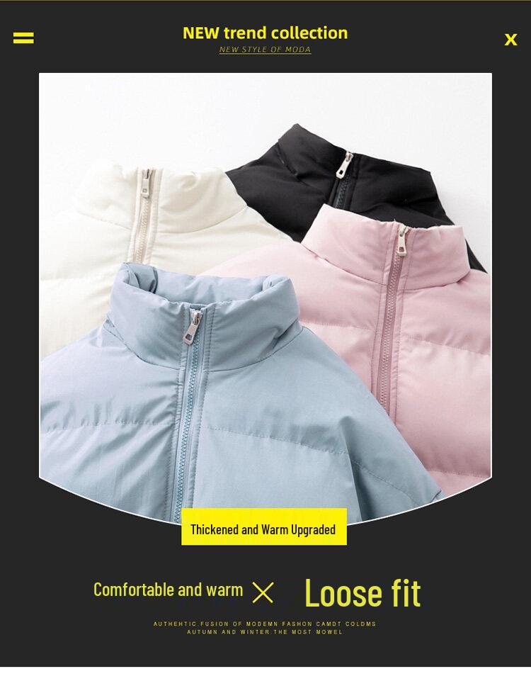 Men's Trendy Winter Stand Collar Cotton Jacket - Thick, Warm, and Comfortable Long Sleeve Sports Jacket