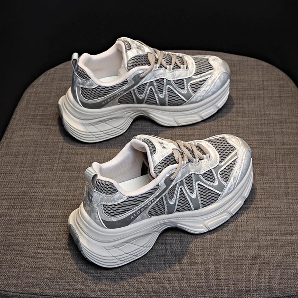 [Uncle Shoes] Autumn platform dad shoes women's non-slip women's shoes ins2025 mesh casual sports shoes new