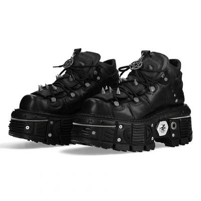 Stivali Piattaforma Gotici Scuri Borchiati da Donna - Scarpe Punk in Pelle Rialzanti