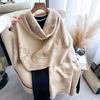 Versatile Ink And Wash Wind Contrasting Colors, Double-Sided Imitation Cashmere Scarf, Winter High-End Warm Shawl