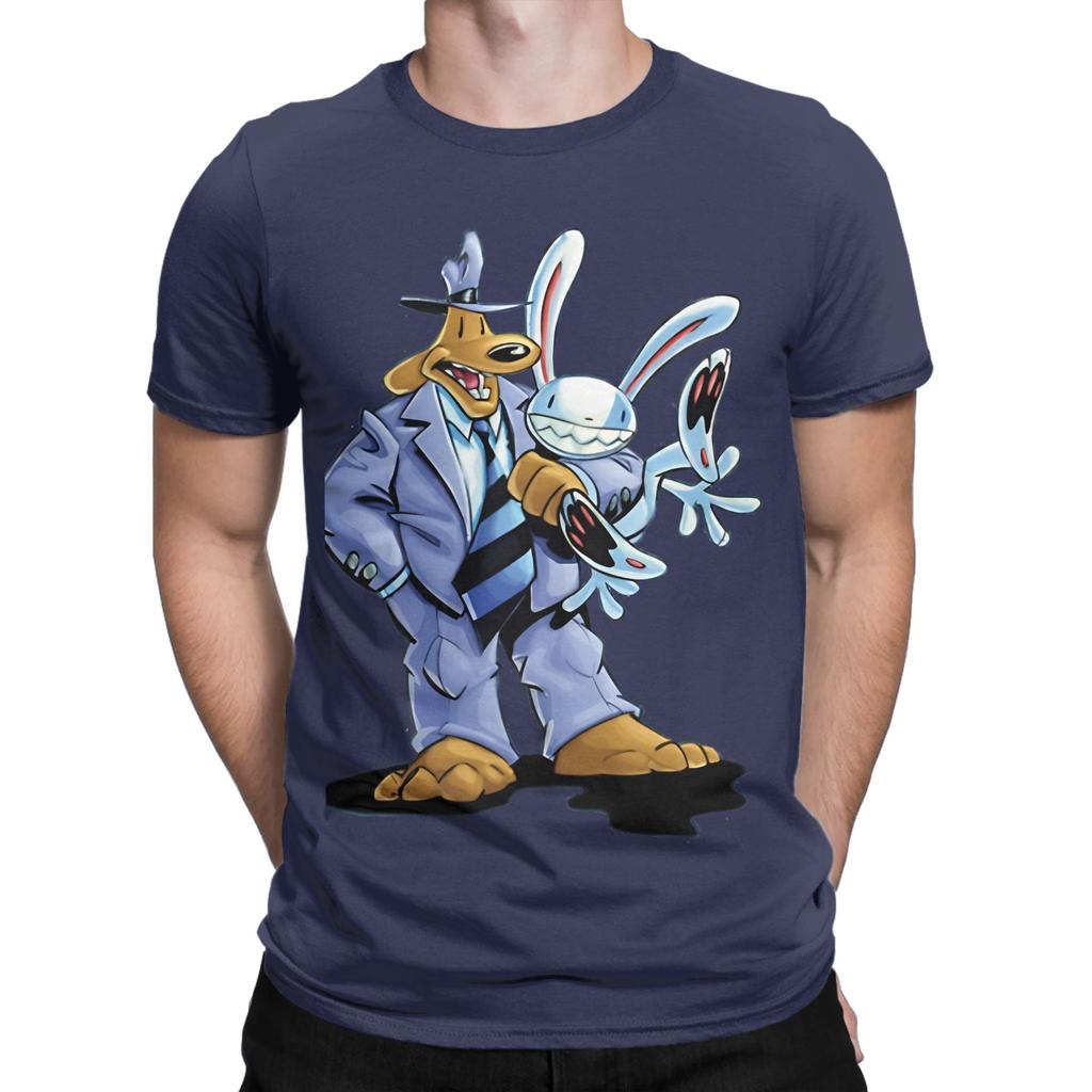Sam Max Hug Art Funny Graphic 100 Cotton Tshirt Sam And Max Hit The Road Tops Tees For Unisex