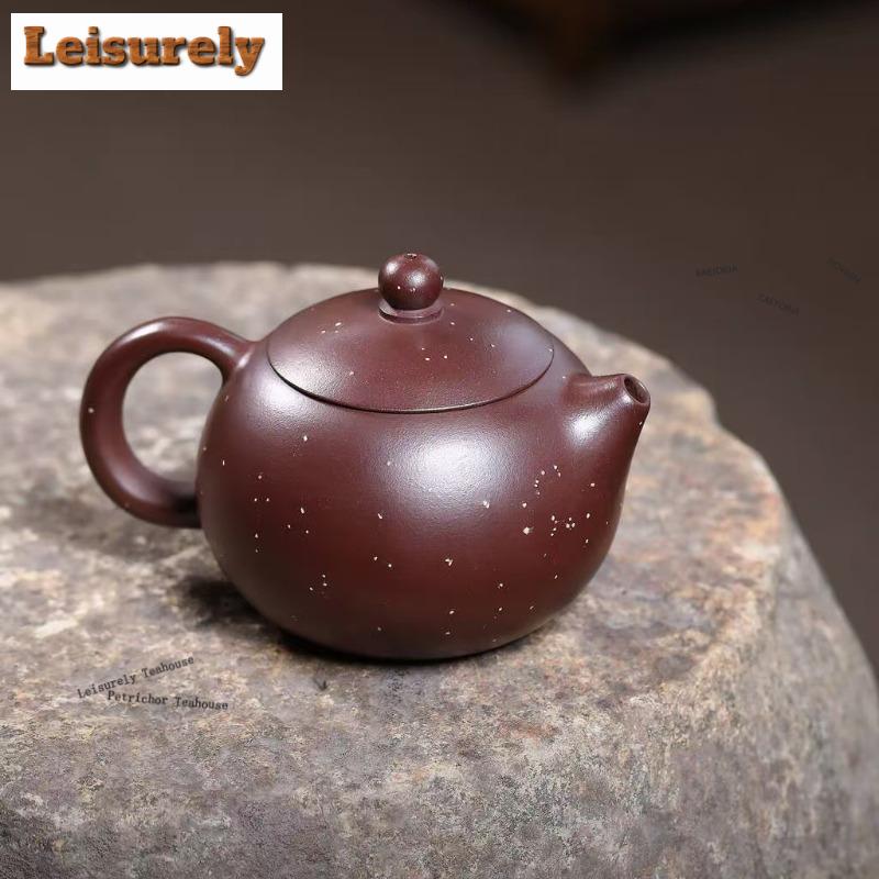111ml Ancient Yixing Purple Clay Teapots Handmade Xishi Pot Raw Ore Mud Tea Brewing Kettle Chinese Zisha Tea Set Drinkware Gifts