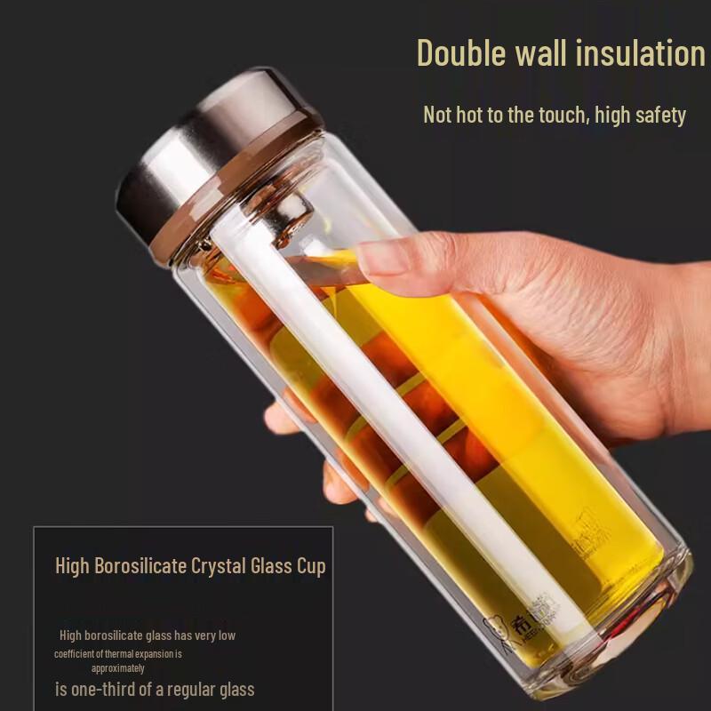 Xinuo Double Wall Glass Tea Infuser Bottle XN-7032