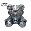 Dark Rebellious Car Decor Creepy Bear Trailer Hitch Cover, 3D Printed Exhaust Cap, Towing Vivid Accessory Ball Cover Dust Cap for Truck SUV, Halloween