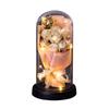 Valentine's Day Birthday Gift Glass Cover Eternal Flower Dried Flower for Girlfriend Rose Gypsy Practical Ornament