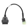 Cabo OBD Kawasaki 6 Pinos para Motocicleta Adaptador de 6 Pinos para OBD2 16 Pinos Cabo de Diagnóstico