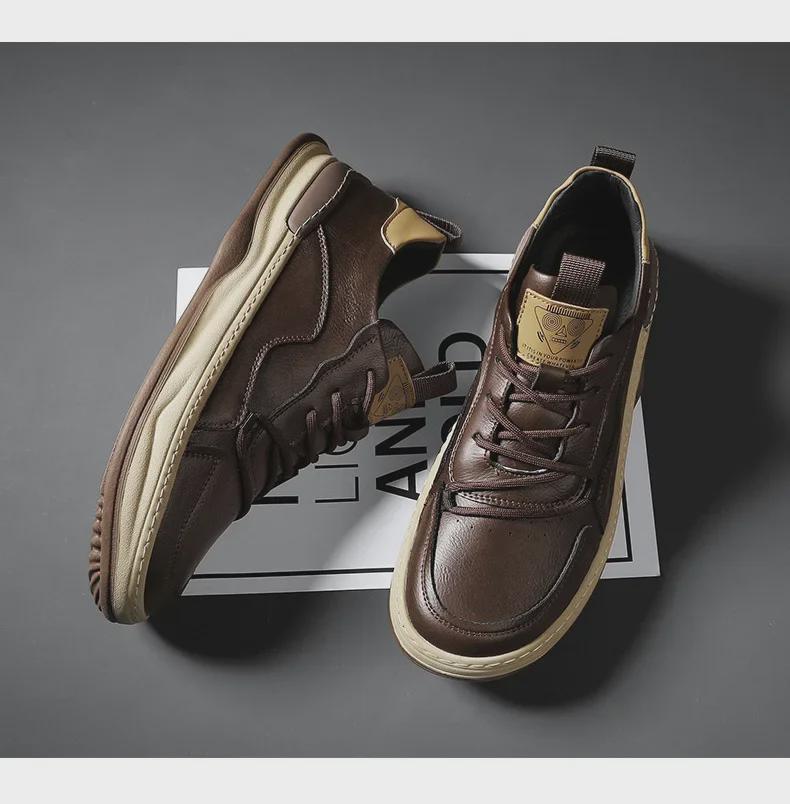 Men's Trendy Waterproof Leather Sports Casual Outdoor Shoes