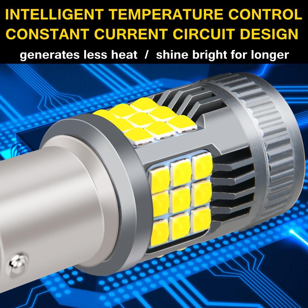 1Piece 1156 P21W BA15S BAU15S 1157 P21/5W BAY15D Super Bright CANBUS LED Bulb Car Brake Light Turn Signals Auto Reverse Lamp