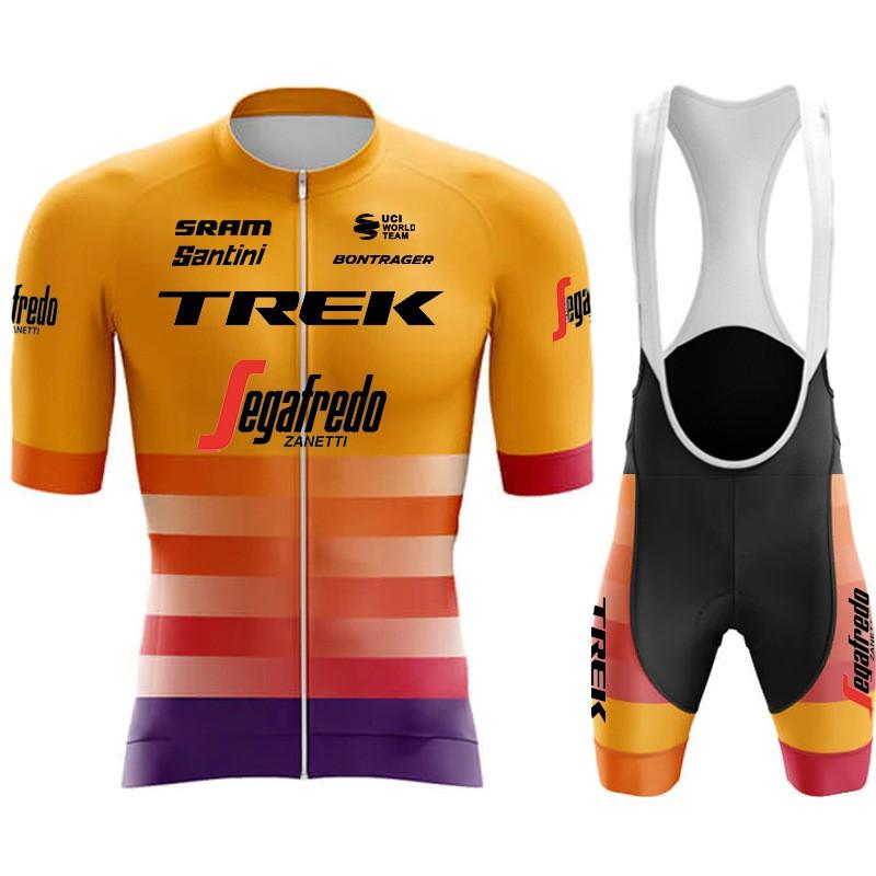 Mens Cycling Jersey Short Sleeve Quick Dry Breathable Road Bike Mountain Shirt With Bib Shorts