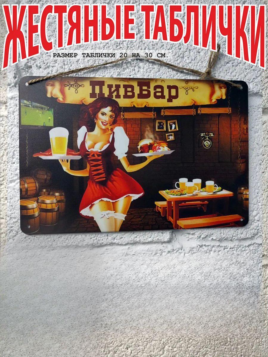 

Pin Up Beer Bar Metal Sign, Vintage Tavern Wall Decor Plaque 30
