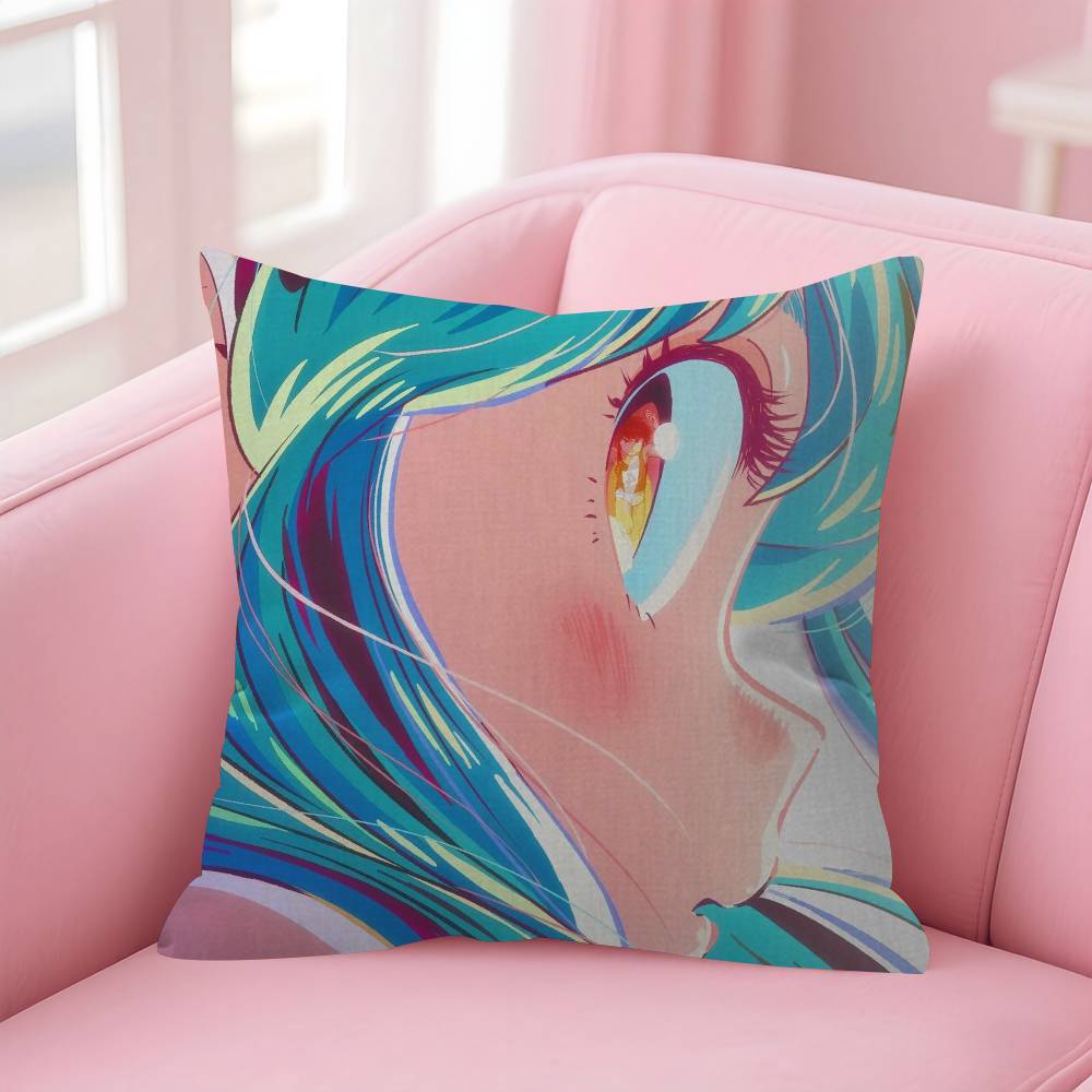 Urusei Yatsura Anime  Personalized Pillow Cover Kids Bedroom Wild Party Decor Pillowcase kid Birthday shower Gift