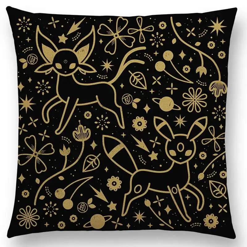 Neueste Schwarzer Hintergrund Mond Sterne Meteor Sternbild Galaxie Sofa Kissenbezug Katze Bär Hase Reh Vogel Kissenbezug