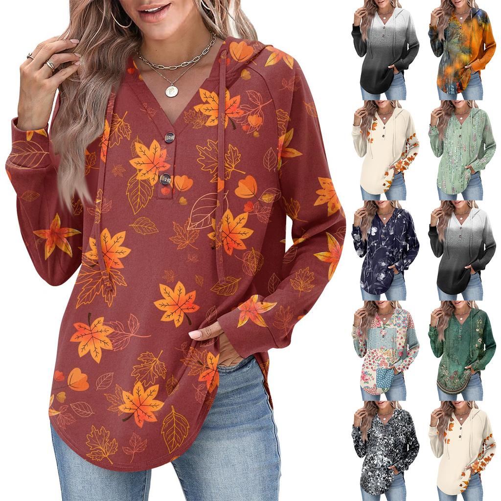 Women's Fashion Women's Lightweight Long Sleeve Pullover With Pockets Preppy Graphic Hoodie