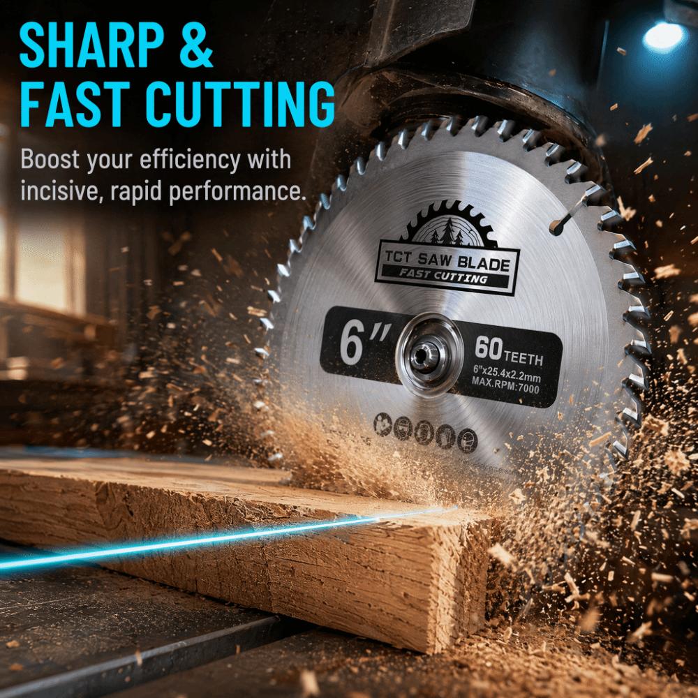 60 Teeth / 60-Tooth Circular Saw Blade 25.4mm Arbor Carbide Saw Blade Cutting Disc  Plastic Cutting