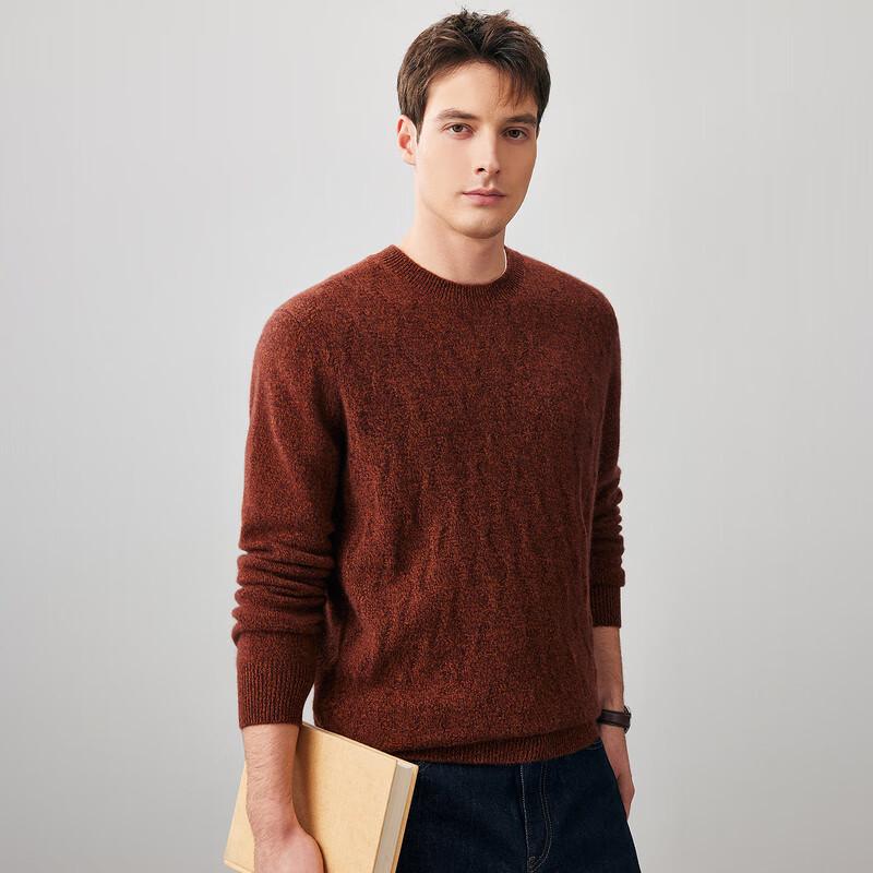 Komom Boka Men's Thickened 100% Cashmere Round Neck Sweater
