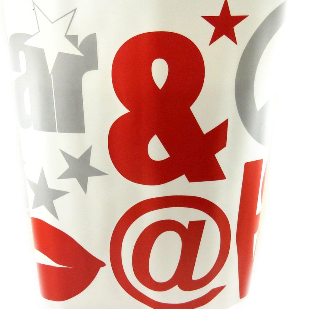 Les Trésors De Lily [L4984] - Planche de stickers 'Star & Love' gris rouge (50x70 cm)