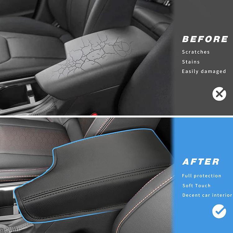 Microfiber Leather Center Console Armrest Cover for Subaru Crosstrek 2017-2023 Interior Moulding
