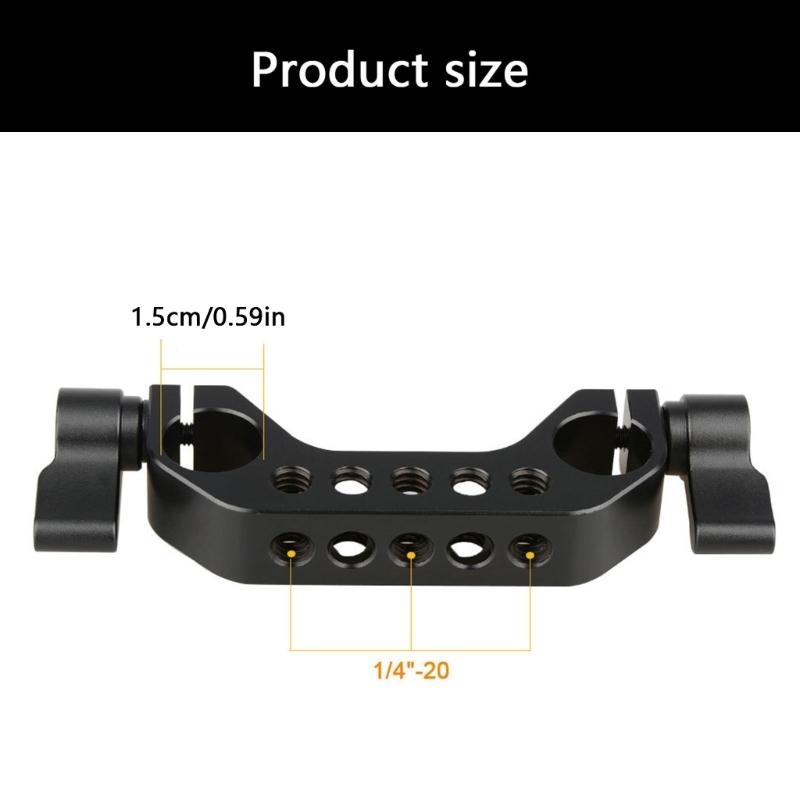 Aluminum 15mm Rod Clamp Adapter Perpendicular Rail Block For DSLR Camera Cage Shoulder Mount Home Renovation Project