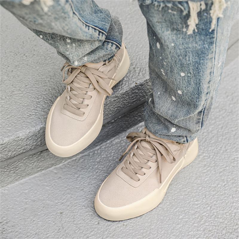 Low-top Sneakers Men's Lace-up Casual Shoes New Men's Breathable Soft-soled Anti-slip Comfortable Flat Board Shoes Minimalist