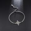 Fashion Charm Witch Knot Necklace Stainless Steel Irish Celtic Knot Pendant Witchcraft Amulet Magical Jewelry Gift for Girls