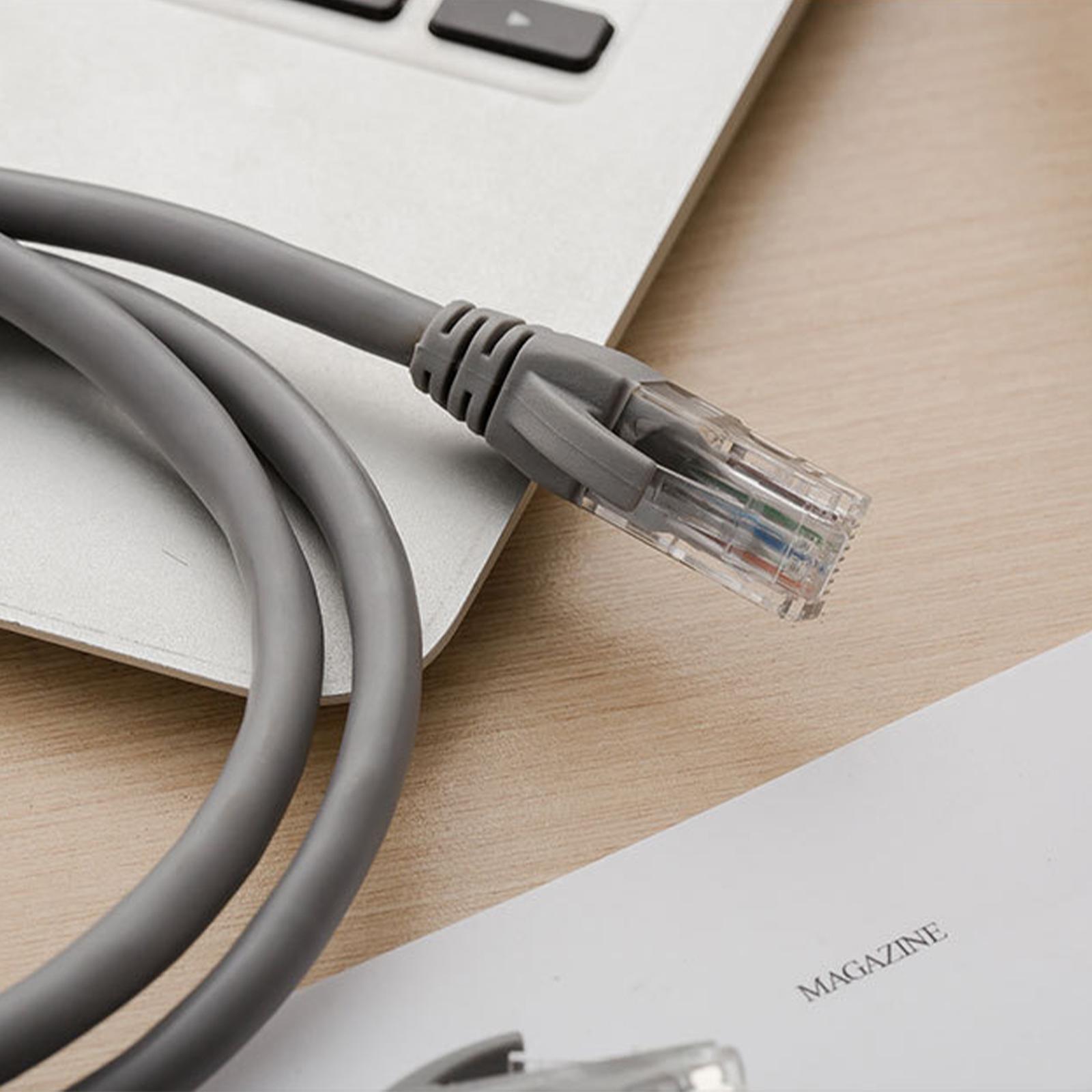 

Ethernet-кабель Cat6, сірий високошвидкісний мережевий патч-корд для ігор і потокового передавання RJ45 24AWG 500 МГц A