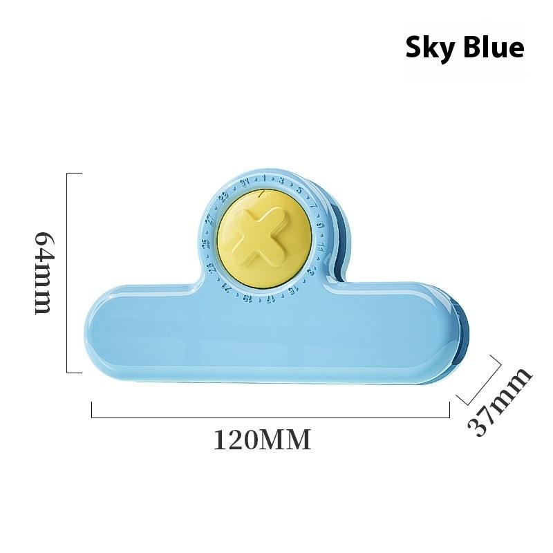 Creative Magnetic Timing Bag Sealing Clip Dopamine Moisture-Proof Snack Chip Clamp With Date Circle Food Fresh-Keeping Sealer